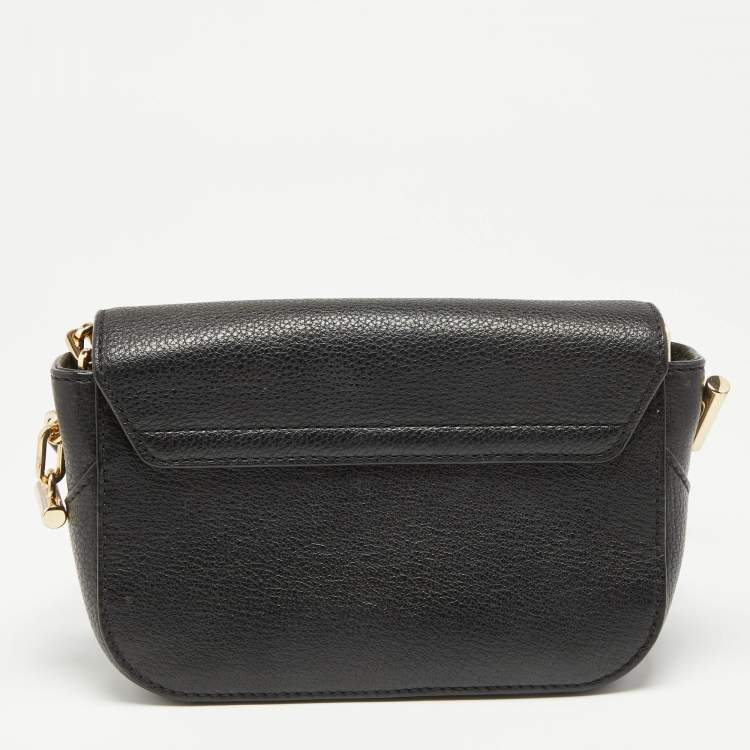 Pre Owned Tory Burch Black Leather Crossbody Bag