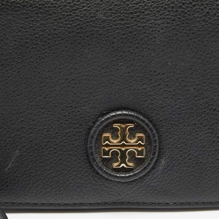 Pre Owned Tory Burch Black Leather Crossbody Bag