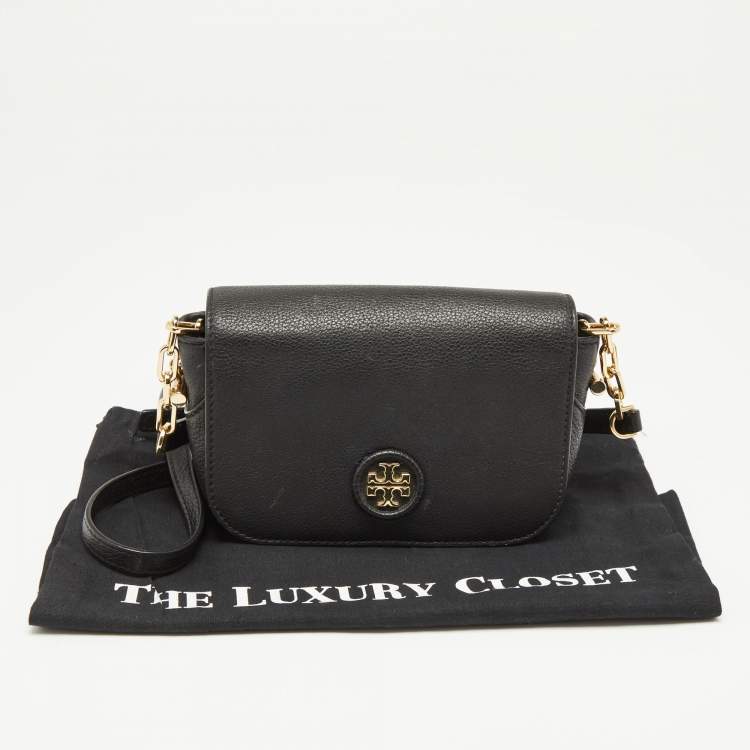Pre Owned Tory Burch Black Leather Crossbody Bag