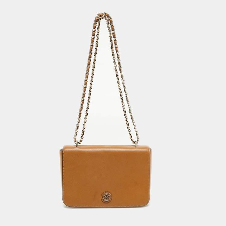 Tory Burch Brown Leather Mini Robinson Chain Shoulder Bag Tory Burch | The  Luxury Closet