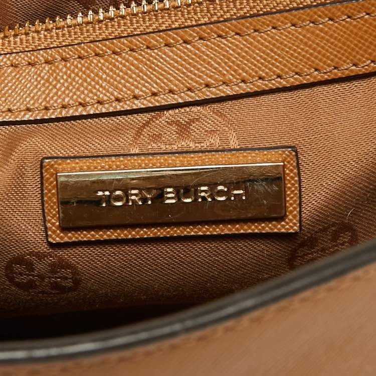 Pre Owned Tory Burch Brown Leather Robinson Shoulder Bag