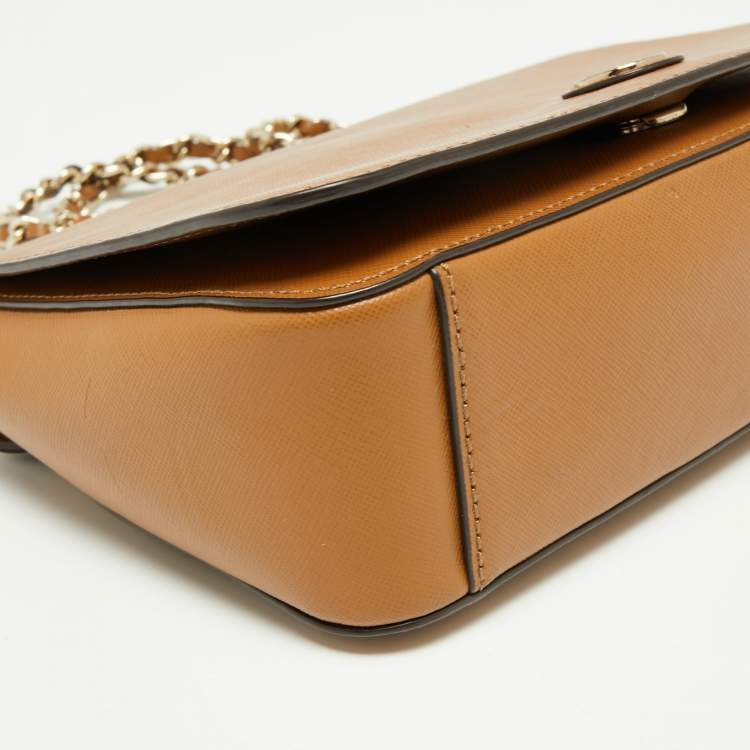 Pre Owned Tory Burch Brown Leather Robinson Shoulder Bag