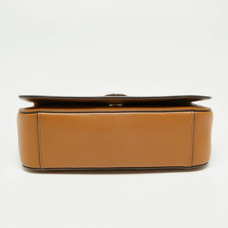 Pre Owned Tory Burch Brown Leather Robinson Shoulder Bag