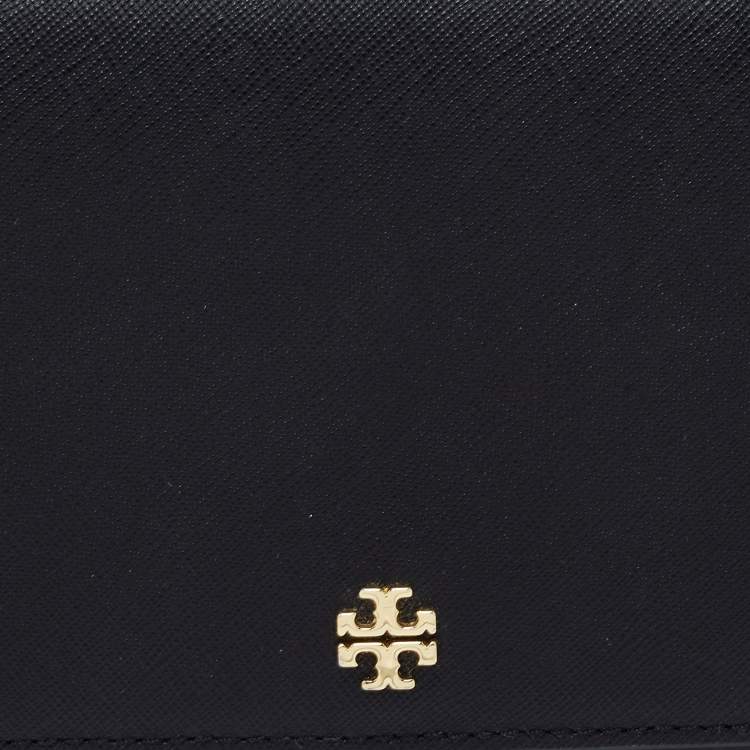 Pre Owned Tory Burch Black Leather Robinson Wallet On Chain