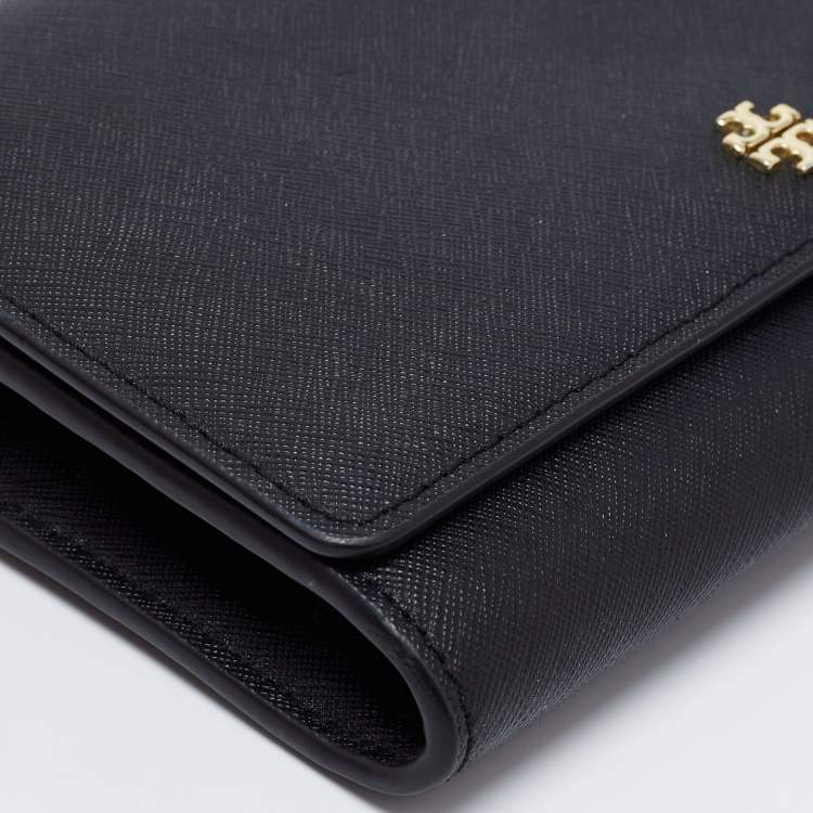 Pre Owned Tory Burch Black Leather Robinson Wallet On Chain