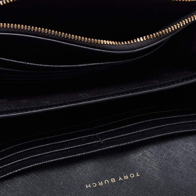 Pre Owned Tory Burch Black Leather Robinson Wallet On Chain