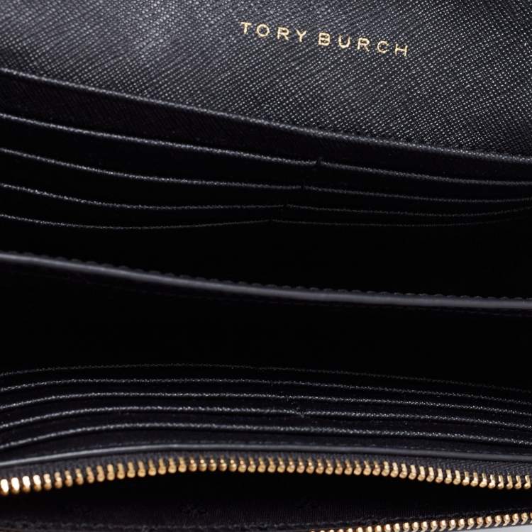 Pre Owned Tory Burch Black Leather Robinson Wallet On Chain