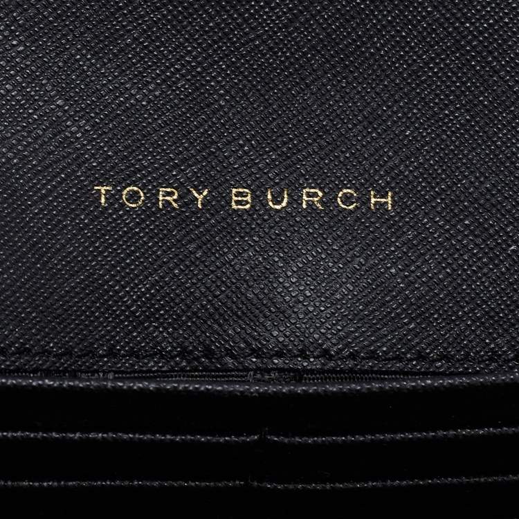Pre Owned Tory Burch Black Leather Robinson Wallet On Chain
