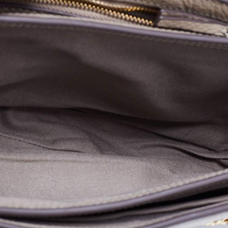 Pre Owned Tory Burch Grey Leather Chelsea Shoulder Bag