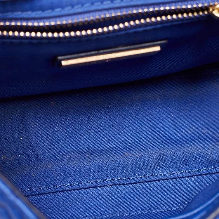 Tory Burch Royal Blue Leather Small Fleming Crossbody Bag Tory Burch
