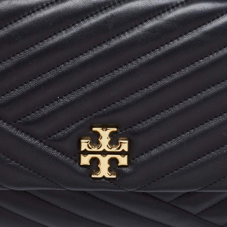 Pre Owned Tory Burch Black Quilted  Leather Kira Shoulder Bag