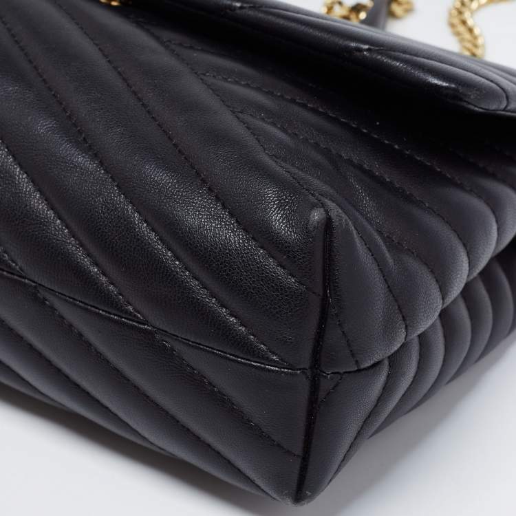 Pre Owned Tory Burch Black Quilted  Leather Kira Shoulder Bag