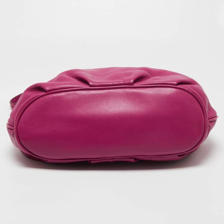 Pre Owned Tory Burch Pink Leather Thea Hobo 