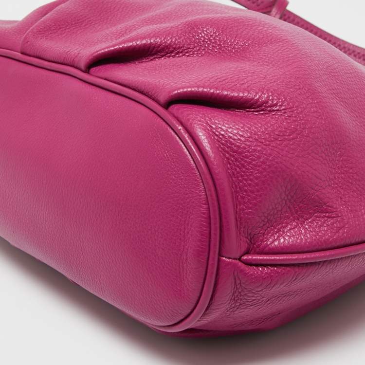 Pre Owned Tory Burch Pink Leather Thea Hobo 