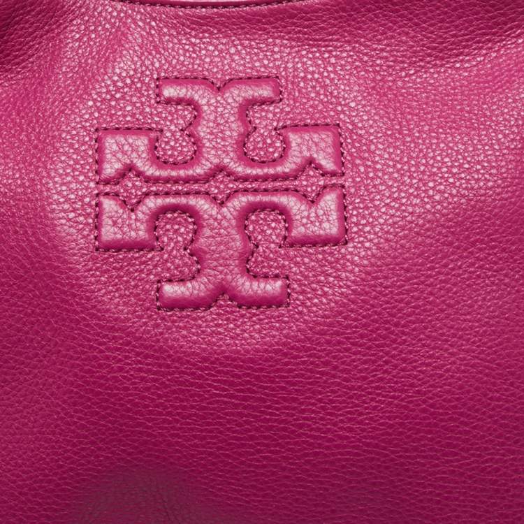 Pre Owned Tory Burch Pink Leather Thea Hobo 