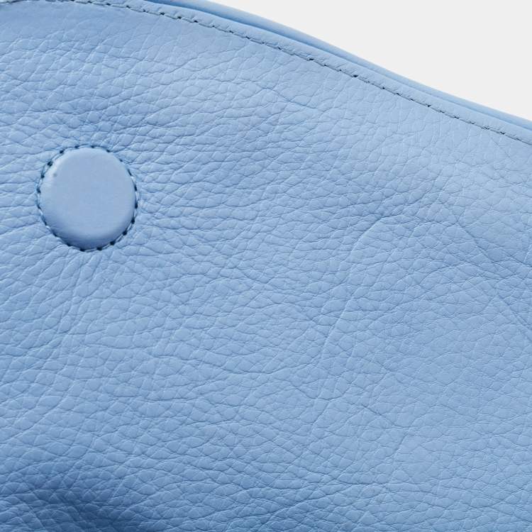 Pre Owned Tory Burch Pale Blue Leather Amanda Crossbody Bag