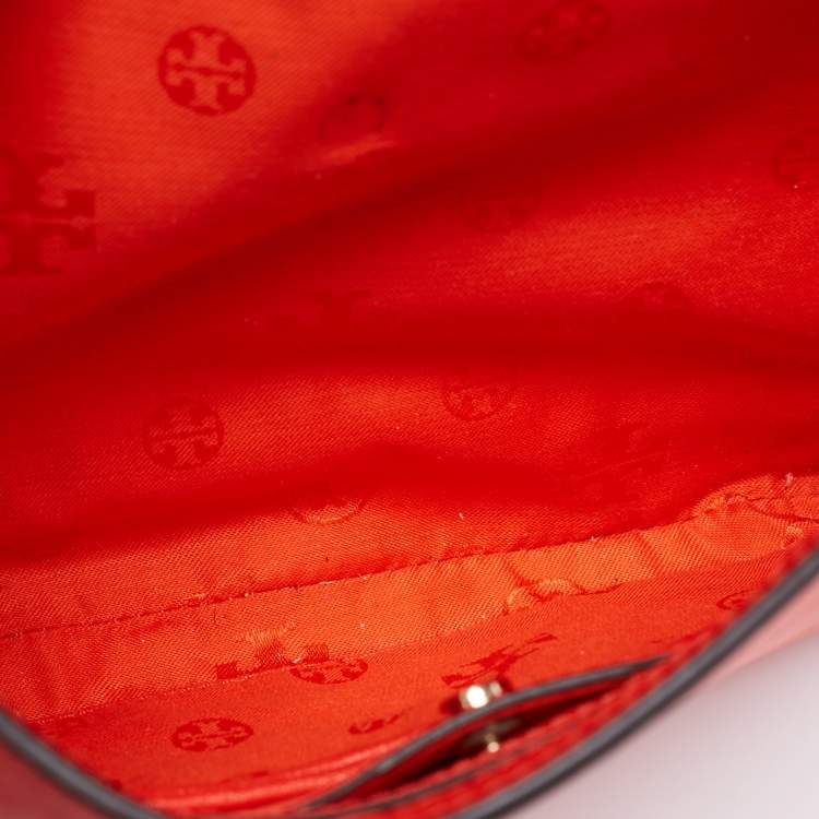 Pre Owned Tory Burch Red Saffiano Leather Robinson Messenger Bag
