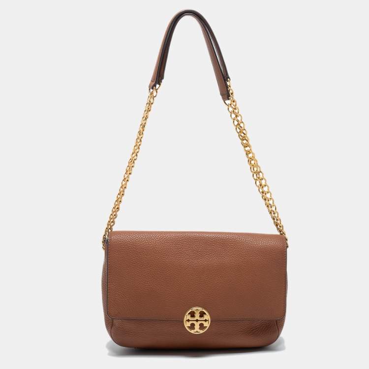 Tory Burch Brown Leather Flap Crossbody Bag Tory Burch | TLC
