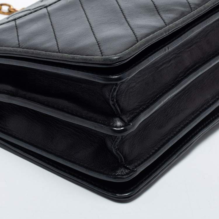 Pre Owned Tory Burch Black Leather Alexa Shoulder Bag