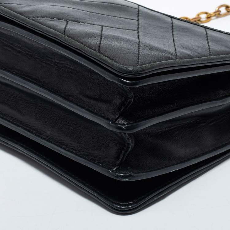 Pre Owned Tory Burch Black Leather Alexa Shoulder Bag