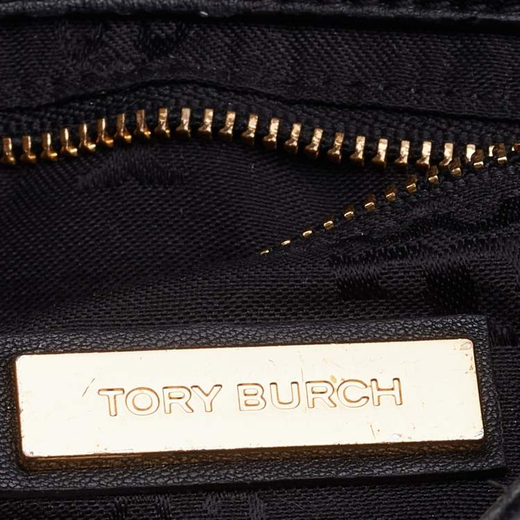 Pre Owned Tory Burch Black Leather Fleming Shoulder Bag