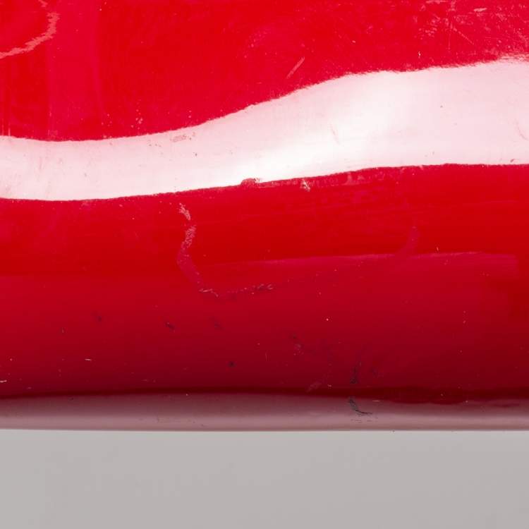 Pre Owned Tory Burch Red Patent Leather Crossbody Bag