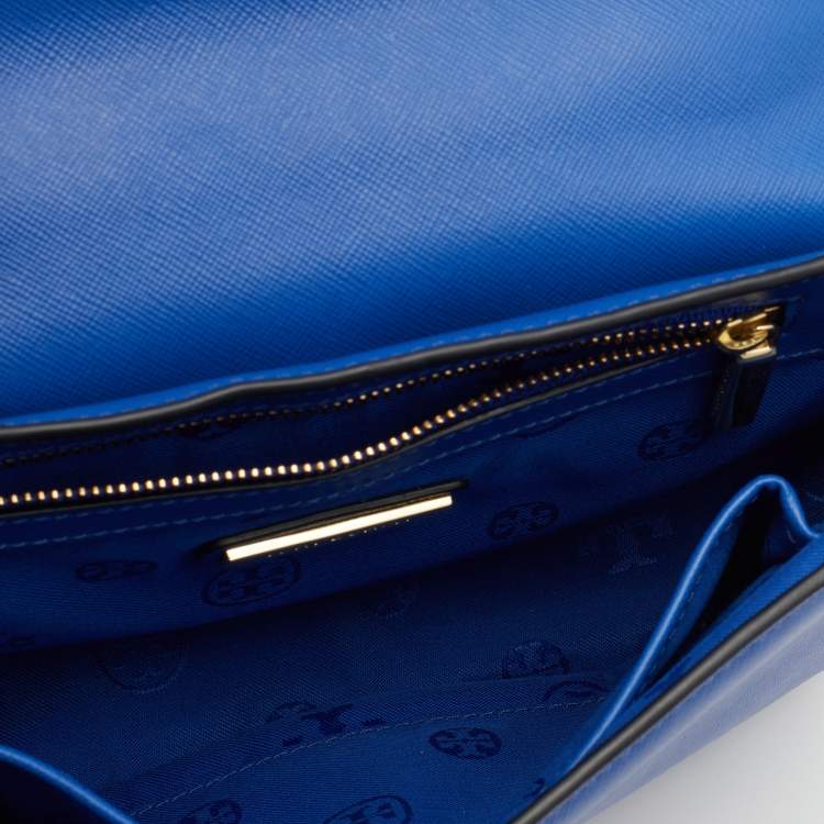 مملوكة مسبقًا Tory Burch Blue Leather Robinson Shoulder Bag