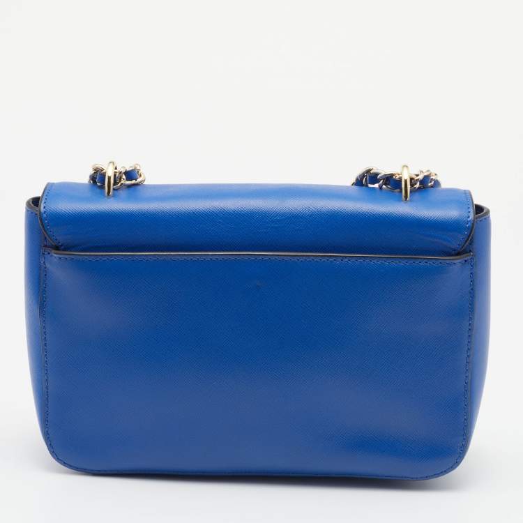 مملوكة مسبقًا Tory Burch Blue Leather Robinson Shoulder Bag
