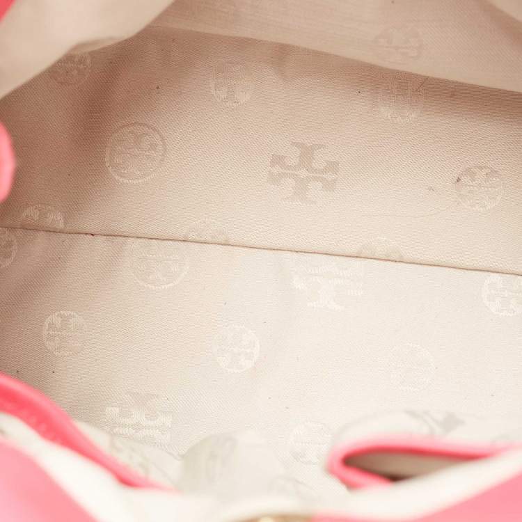 مملوكة مسبقًا Tory Burch Pink Patent and Leather Zip Tote