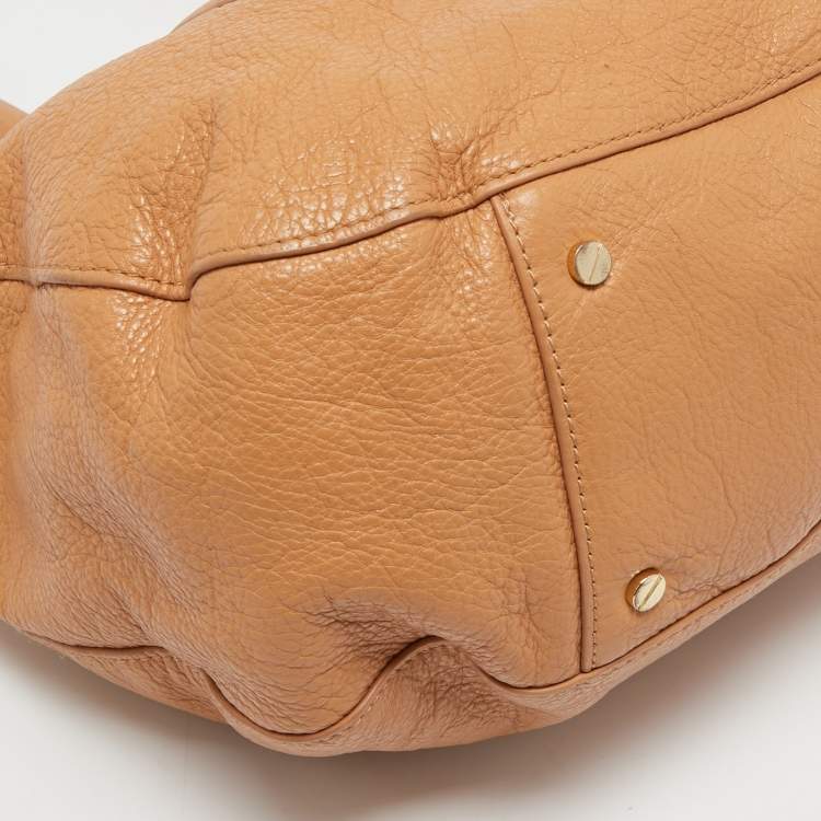 Pre Owned Tory Burch Beige Leather Amanda Tote