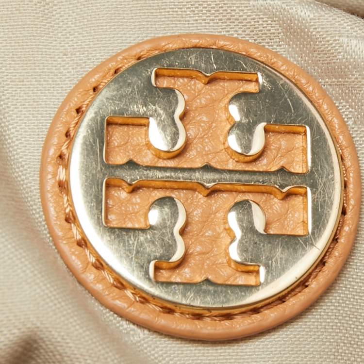 Pre Owned Tory Burch Beige Leather Amanda Tote