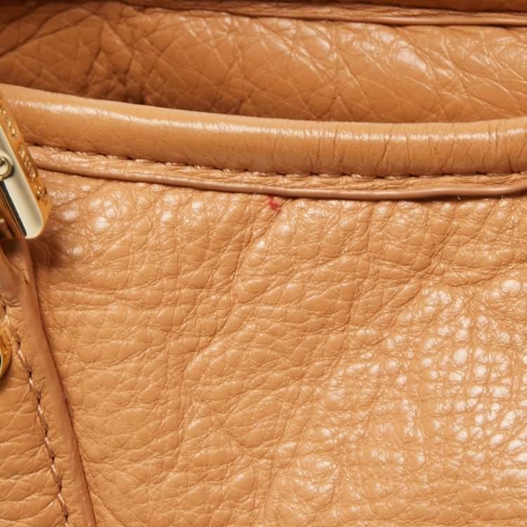 Pre Owned Tory Burch Beige Leather Amanda Tote