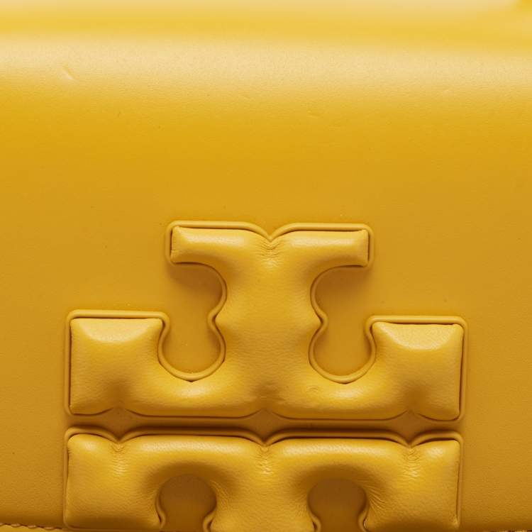 Pre Owned Tory Burch Mustard Leather Eleanor Small Chain Shoulder Bag