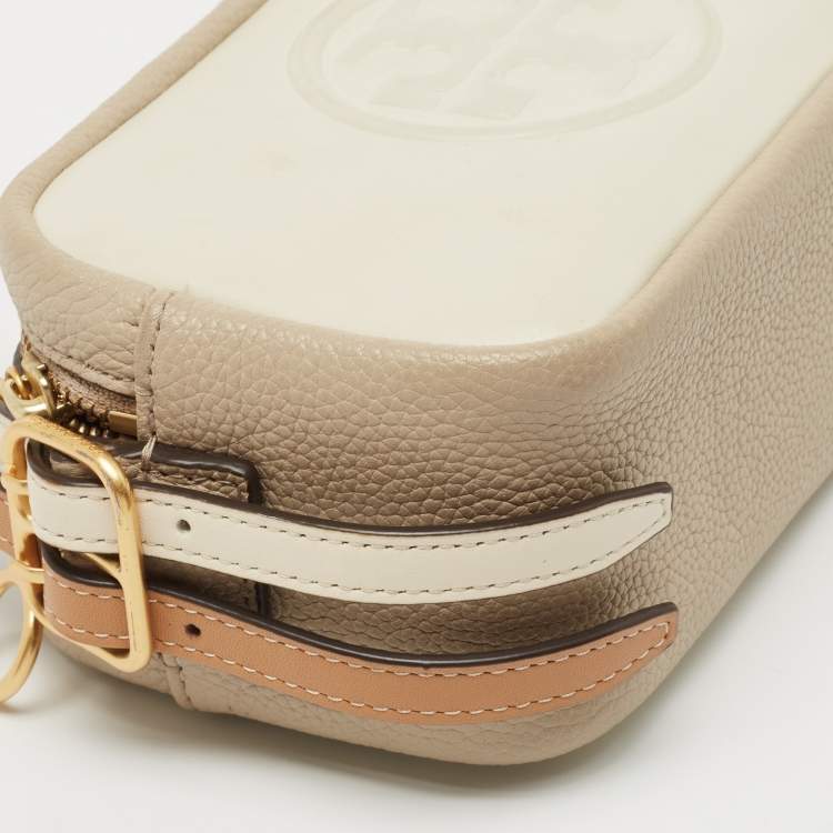 Pre Owned Tory Burch Tri Color Leather Perry Bombe Mini Crossbody Bag