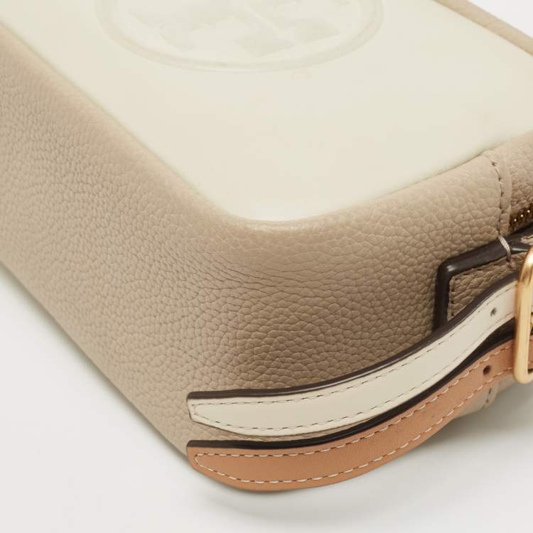 Pre Owned Tory Burch Tri Color Leather Perry Bombe Mini Crossbody Bag