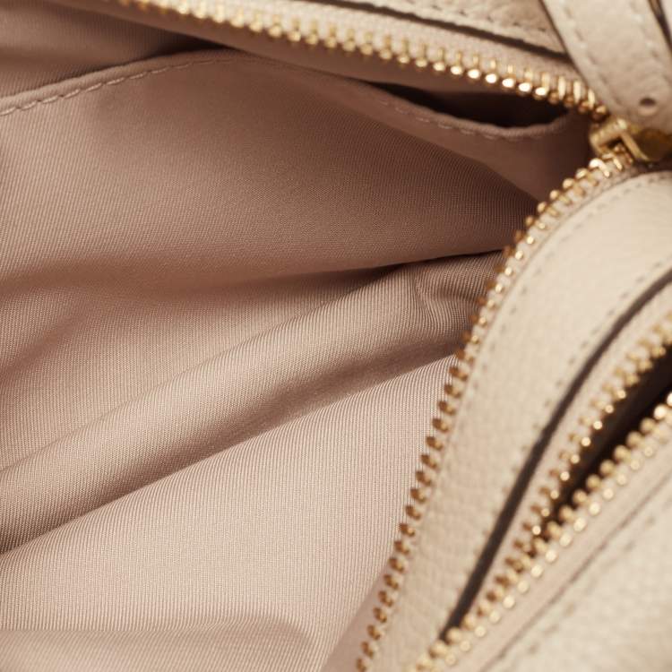 Pre Owned Tory Burch Tri Color Leather Perry Bombe Mini Crossbody Bag