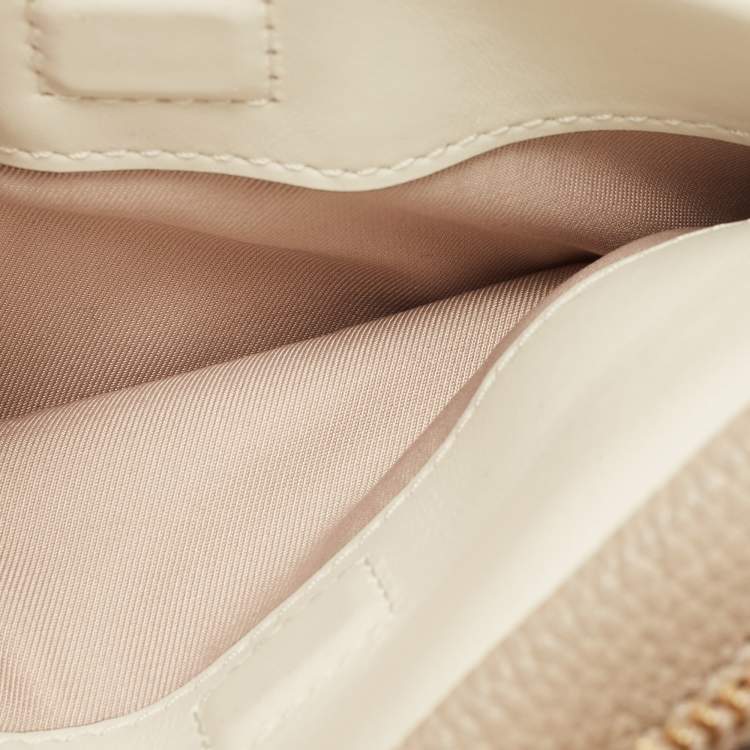 Pre Owned Tory Burch Tri Color Leather Perry Bombe Mini Crossbody Bag