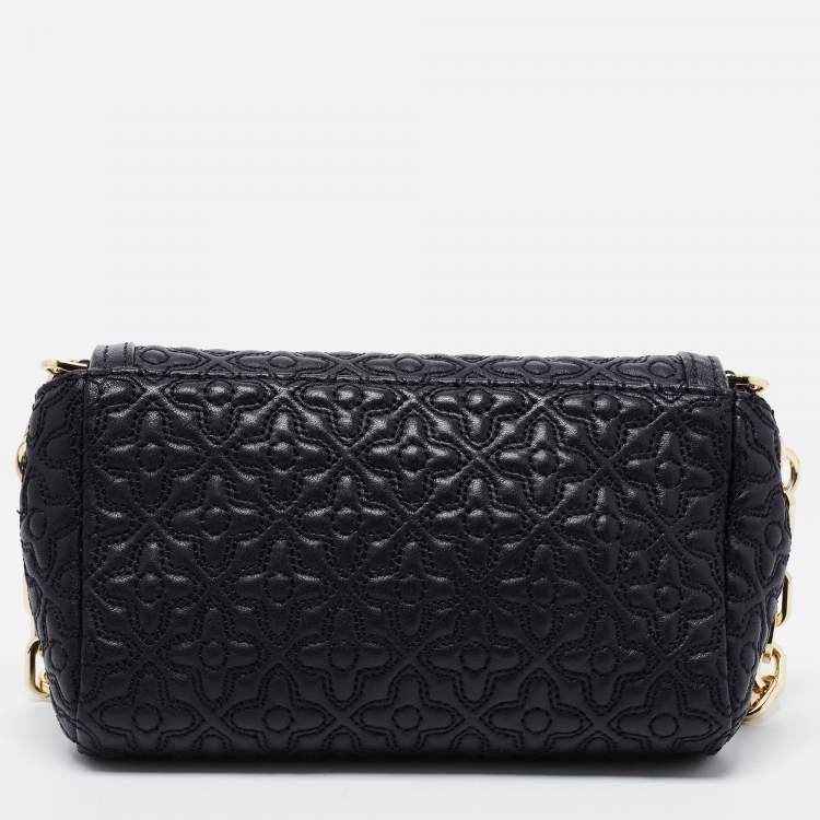 Pre Owned Tory Burch Black Quilted Leather Small Bryant Crossbody Bag