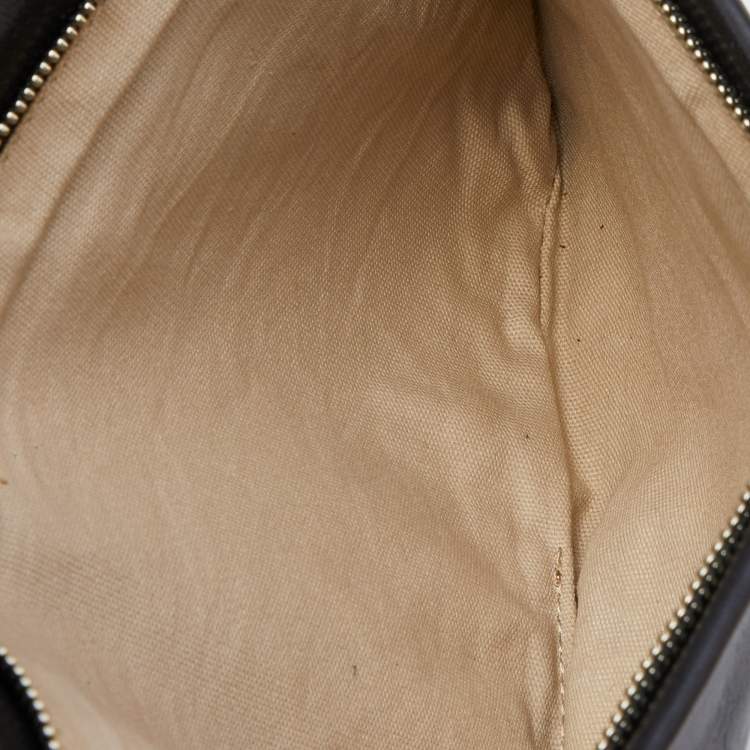 Pre Owned Tory Burch Black Leather Reva Flap Clutch