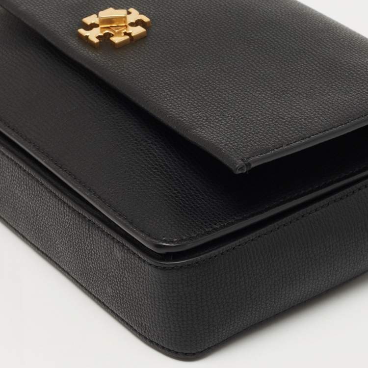 Pre Owned Tory Burch Black Saffiano Leather Kira Chain Bag