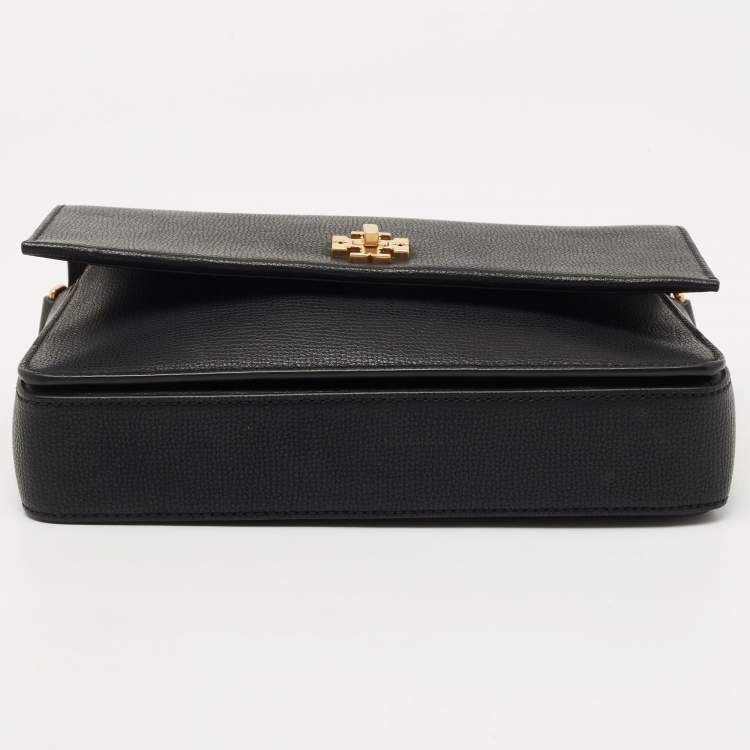 Pre Owned Tory Burch Black Saffiano Leather Kira Chain Bag
