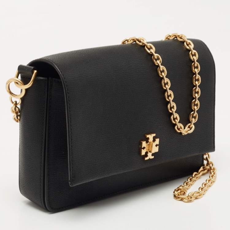 Pre Owned Tory Burch Black Saffiano Leather Kira Chain Bag