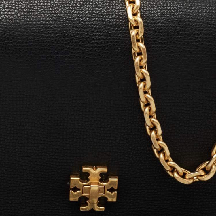Pre Owned Tory Burch Black Saffiano Leather Kira Chain Bag