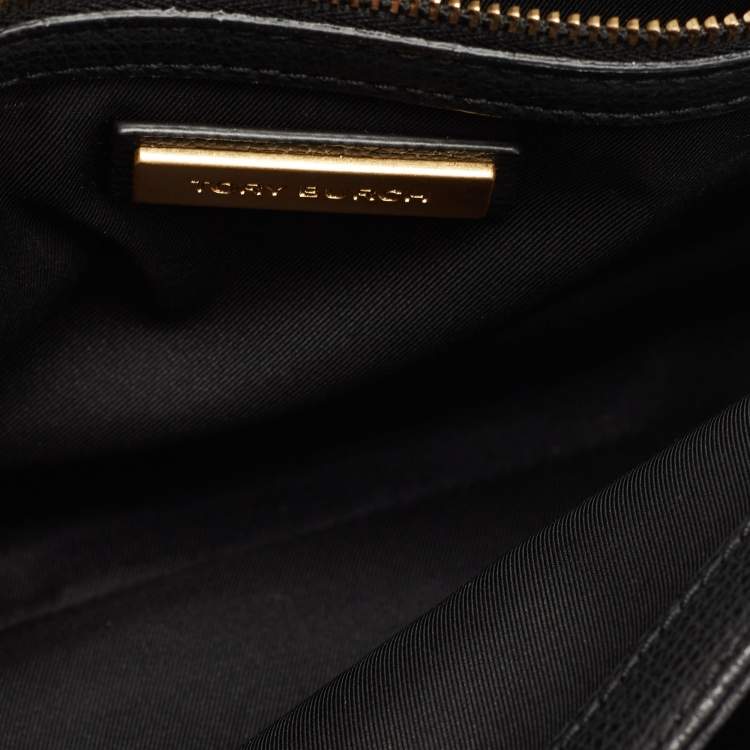 Pre Owned Tory Burch Black Saffiano Leather Kira Chain Bag