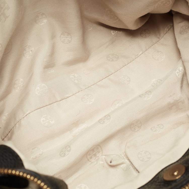 Pre Owned Tory Burch Black Leather Amanda Tote