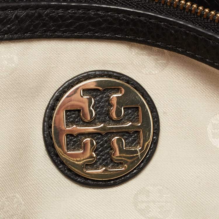 Pre Owned Tory Burch Black Leather Amanda Tote