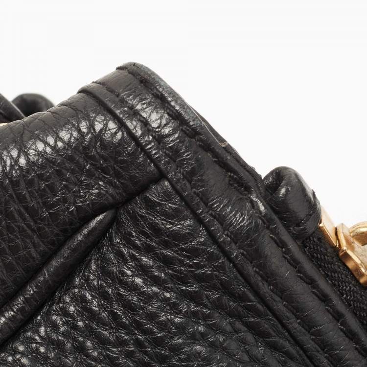 Pre Owned Tory Burch Black Leather Amanda Tote