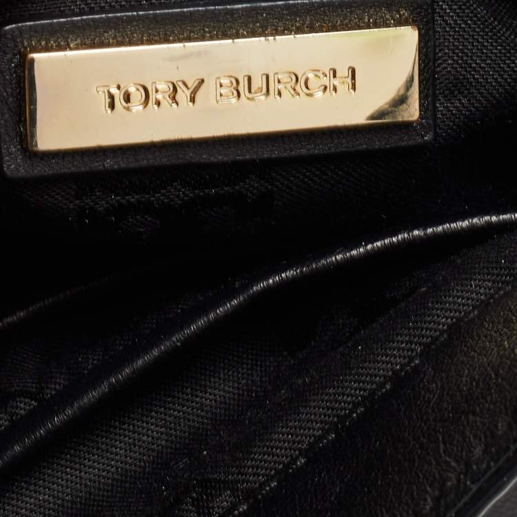 Pre Owned Tory Burch Black Quilted Leather Medium Fleming Shoulder Bag