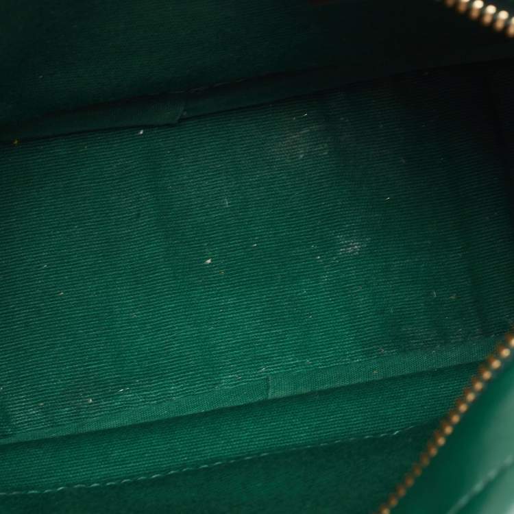 Pre Owned Tory Burch Green Leather Kira Camera Bag