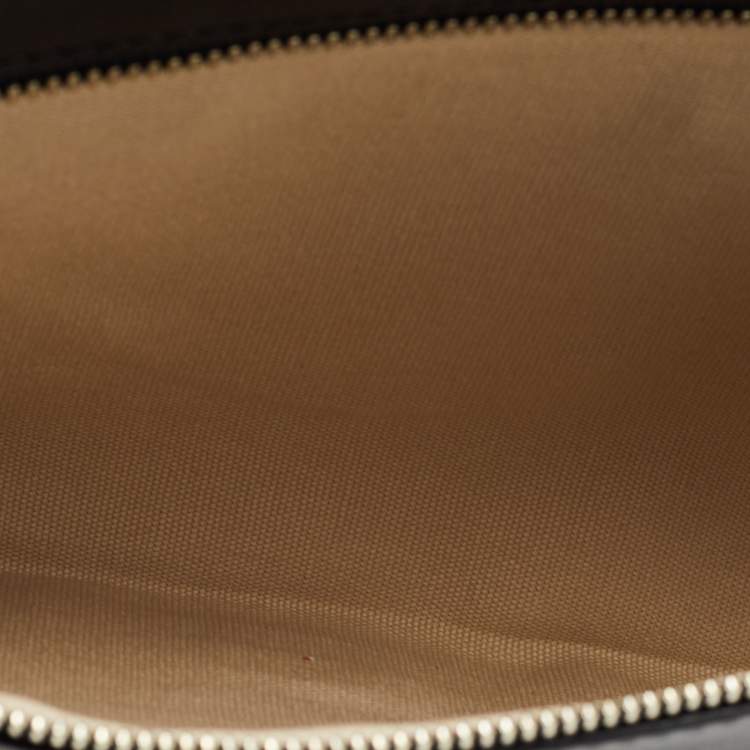 Pre Owned Tory Burch Black Leather Reva Chain Clutch